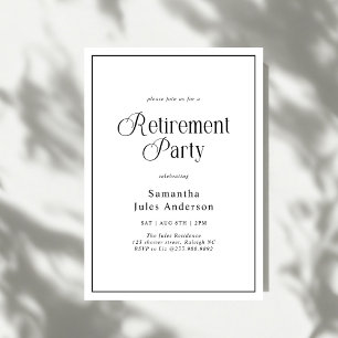 Invitation Fête de retraite de style élégant moderne