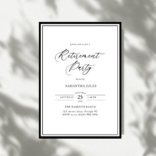 Invitation Fête de retraite de style élégant moderne