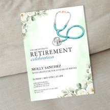 Fête de retraite du médecin infirmière au stéthosc