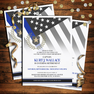 Invitation Fête de retraite d'un policier