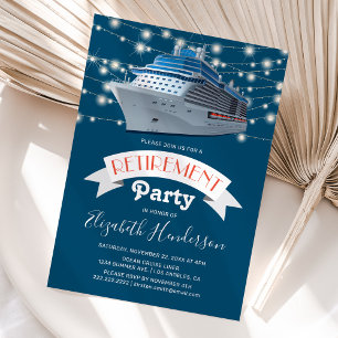 Invitation Fête de retraite en croisière   Paquebot