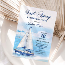 Fête de retraite Sail Away Bateau nautique Yacht