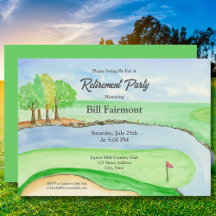 Fête de retraite sur un parcours de golf à l'aquar