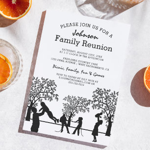 Invitation Fête de retrouvailles d'arbre généalogique
