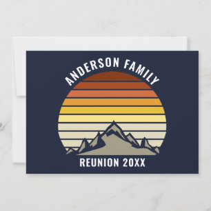 Invitation Fête de réunion de famille personnalisée Sunset Mo