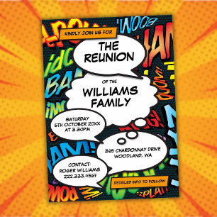 Invitation Fête de Réunions de Famille et d'Amis de l'École