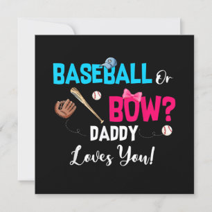 Invitation Fête de Révélation de Genre Baseball ou Rubans Pap