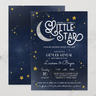 Invitation Fête de révélation de genre Twinkle Little Star