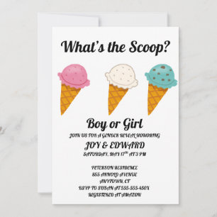 Invitation Fête de révélation du sexe : What's the Scoop
