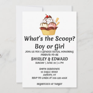 Invitation Fête de révélation du sexe : What's the Scoop
