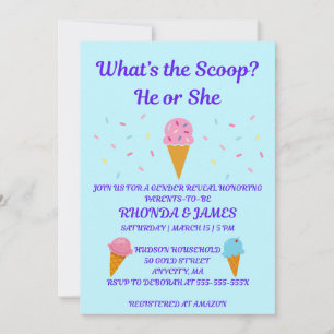 Invitation Fête de révélation du sexe : What's the Scoop