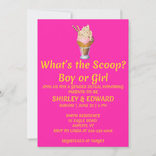 Invitation Fête de révélation du sexe : What's the Scoop