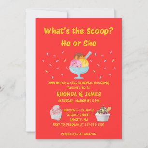 Invitation Fête de révélation du sexe : What's the Scoop