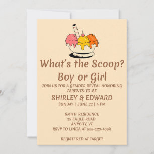 Invitation Fête de révélation du sexe : What's the Scoop