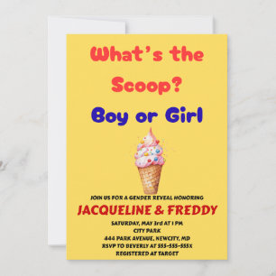 Invitation Fête de révélation du sexe : What's the Scoop