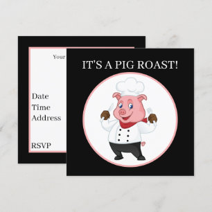 Invitation Fête de rôti de porc mignonne