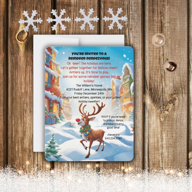 Invitation Fête de Rudolph (Créateur téléchargé)