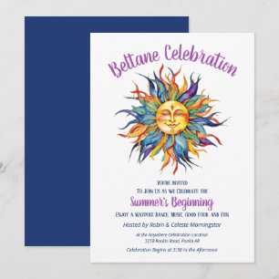 Invitation Fête de Sabbat de la Lumière d'Été de Beltane