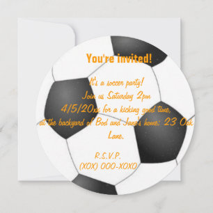 Invitation Fête de soccer