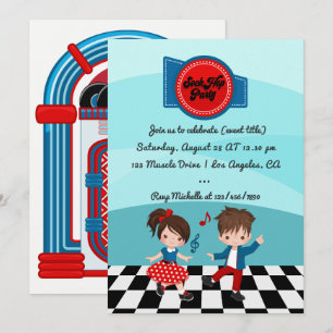 Invitation Fête de Sock Hop du 14 juillet