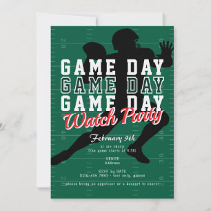 Invitation Fête de sport le jour du grand match de football