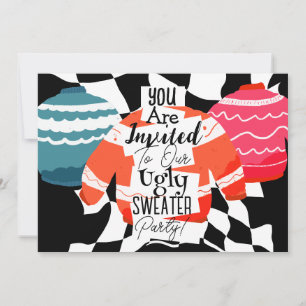 Invitation Fête de sueur moche Noël