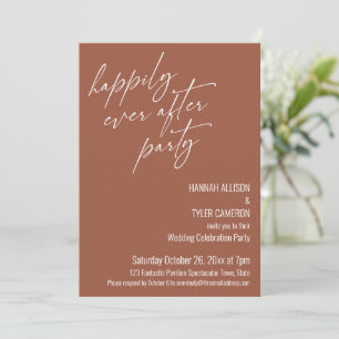 Invitation Fête de Terracotta de Mariage Heureux