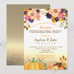 Invitation Fête de Thanksgiving et Friendsgiving