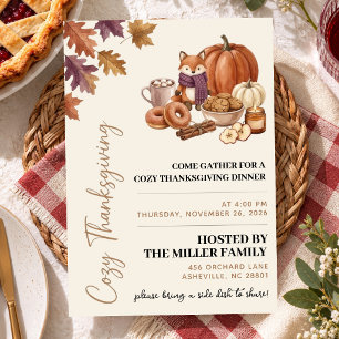 Invitation Fête de Thanksgiving imprimable de la récolte d'au