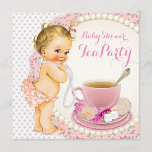 Invitation Fête de thé Baby Shower