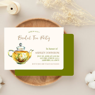 Invitation Fête de thé de mariage charmante à la camomille