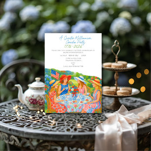 Invitation Fête de thé des dames pour le 250e anniversaire 17