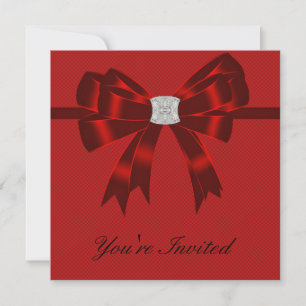 Invitation Fête de toutes occasions Rouge Noir
