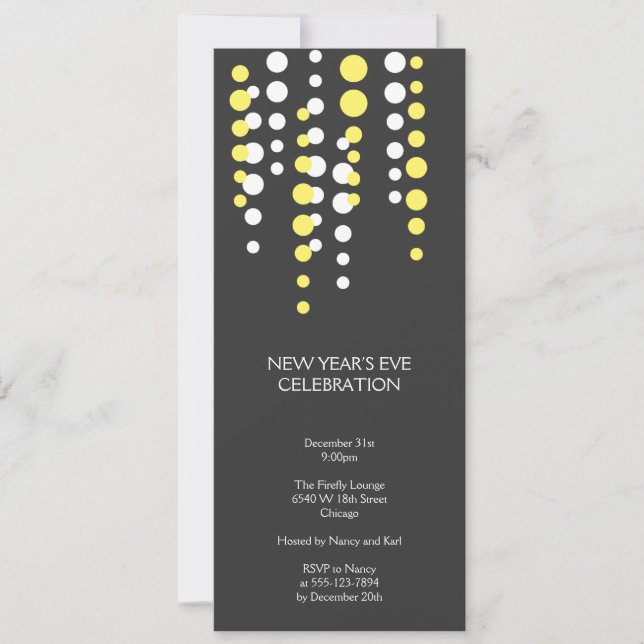 Invitation Fête de vacances chic moderne grise de bulle de (Devant)