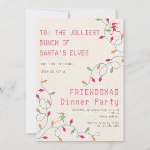 Invitation Fête de vacances de Noël pour les amis Jolmost Bun