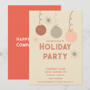Invitation Fête de vacances minimaliste moderne boho ornement