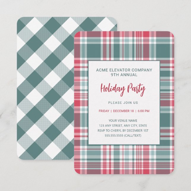 Invitation Fête de vacances Plaid moderne (Devant / Derrière)
