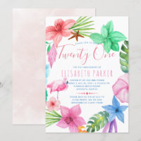 Fête de vingt et un ans à Hawaii tropical