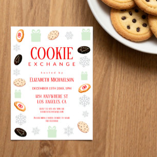 Invitation Fête d'échange de biscuits