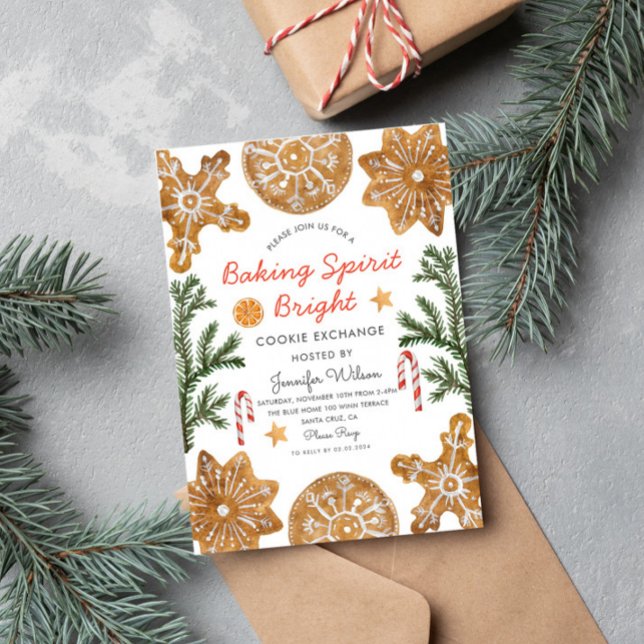 Invitation Fête d'échange de biscuits Spirit Bright  (Créateur téléchargé)
