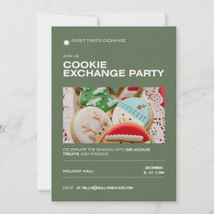 Invitation Fête d'échange de biscuits sur mesure
