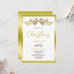 Invitation Fête Décorative Holly Frotts Noël