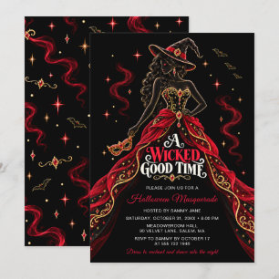 Invitation Fête déguisée d'Halloween 'Wicked Good Time'