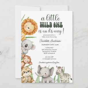 Invitation Fête d'enfant pour un garçon sur le thème des Anim