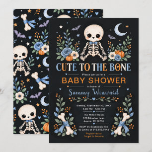 Invitation Fête d'enfants «Mignon jusqu'à l'os» pour garçon p