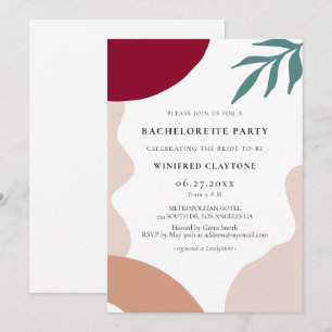 Invitation Fête d'enterrement de vie de jeune fille aux forme