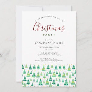 Invitation Fête d'entreprise de Noël Arbres de Noël