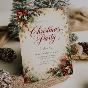 Invitation Fête d'entreprise tendance festive de Noël