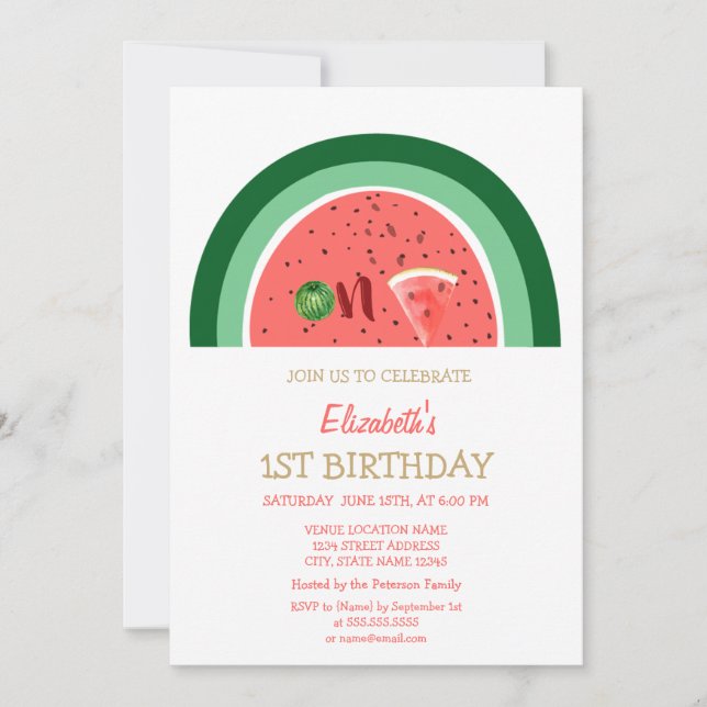 Invitation Fête des 1ers Anniversaires (Devant)
