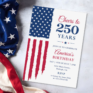 Invitation Fête des 250 ans de l'Amérique